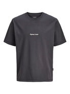 JACK JONES ORIGINALS Norrebro Embroidered Tee-Asphalt Asphalt side view