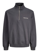 JACK JONES ORIGINALS Norrebro Embroidered Sweat High Neck-Asphalt Asphalt alternate view