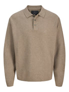 JACK JONES PREMIUM Bradfort Knit Polo-Brindle Brindle alternate view