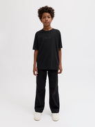 Jack Jones Youths Point Badge Junior Short Sleeve Tee - Black Black detail view
