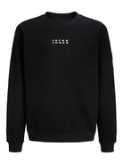 Jack Jones Youths Point Badge Junior Black Sweatshirt Black back view