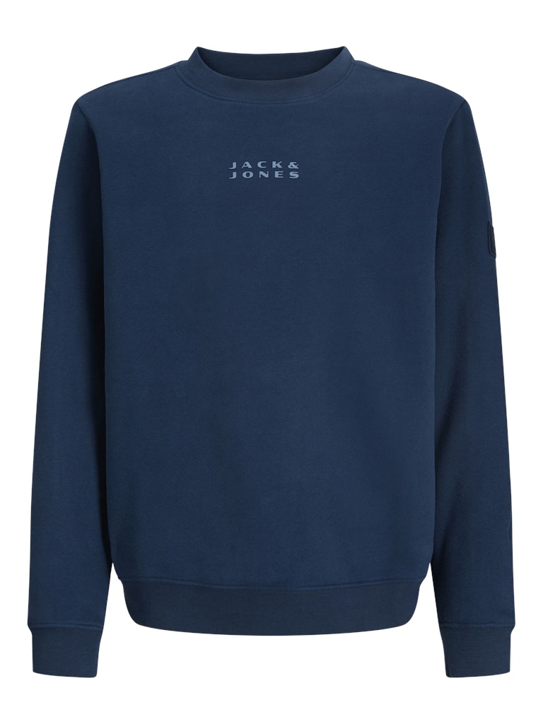 Navy blue sweatshirt with 'Jack & Jones' logo on a white background