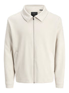 JACK JONES PREMIUM Louis Silver Lining Overshirt Silver Lining close up view