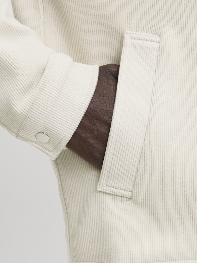 JACK JONES PREMIUM Louis Silver Lining Overshirt Silver Lining flat front view