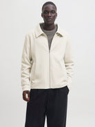 JACK JONES PREMIUM Louis Silver Lining Overshirt Silver Lining front view