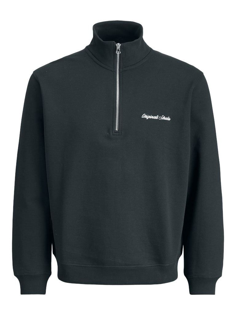 Men's Norrebro Emb Sweat High Neck-Forest River-Ghost Front View