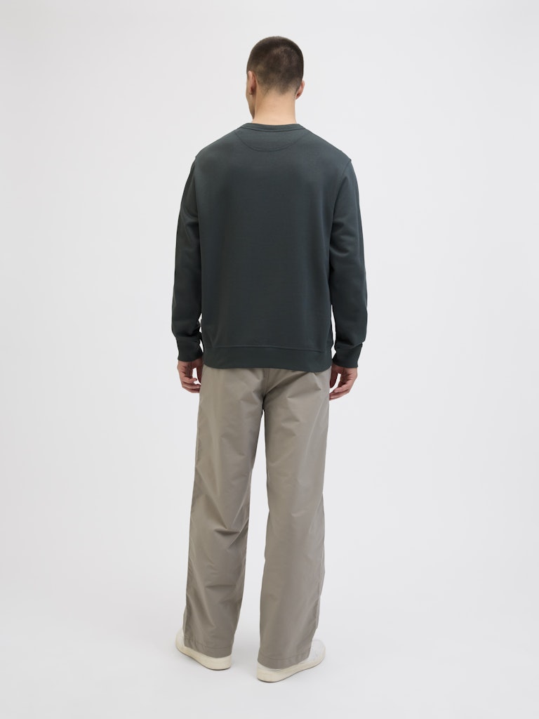 Men's Norrebro Emb Sweat Crew-Forest River-Model Back View