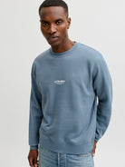 JACK & JONES Soho Sweatshirt-Blue Mirage Blue Mirage back view