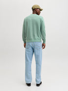 JACK & JONES Soho Sweatshirt-Mineral Blue MINERAL BLUE back view