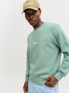 JACK & JONES Soho Sweatshirt-Mineral Blue MINERAL BLUE model front view