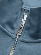 JACK & JONES Soho Quarter Zip Sweatshirt-Blue Mirage Blue Mirage close up view