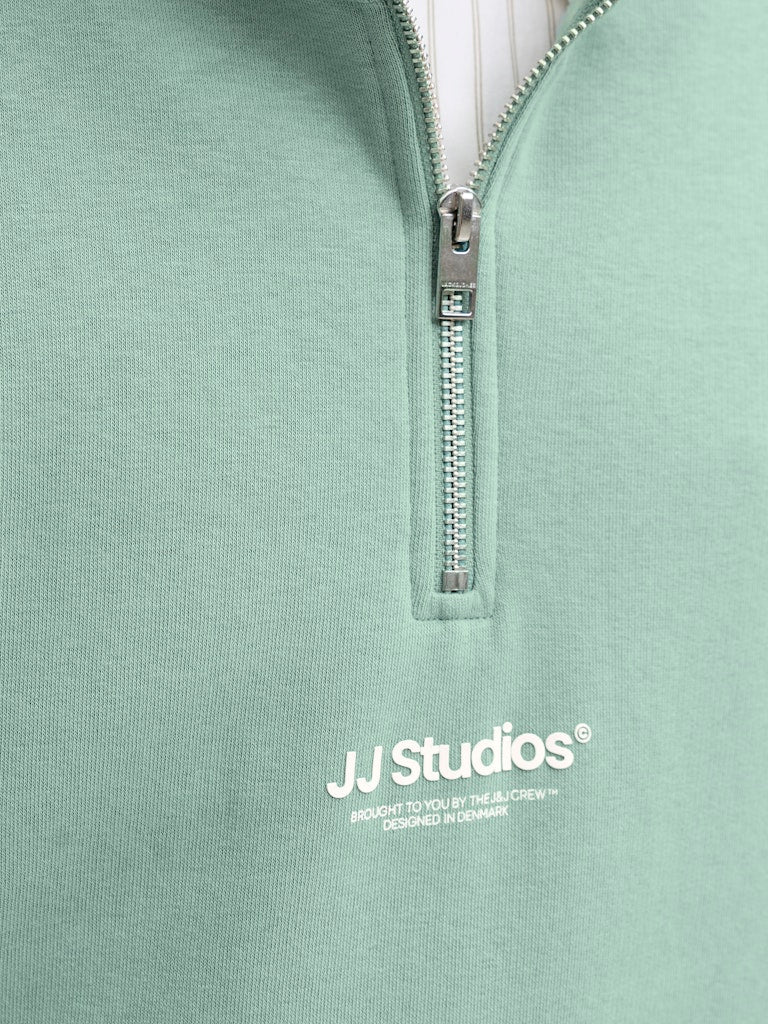 Soho Quarter Zip Sweatshirt-Mineral Blue