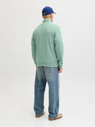 JACK & JONES Soho Quarter Zip Sweatshirt-Mineral Blue Mineral Blue detail view