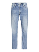 JACK & JONES Chris 920 Blue Denim Loose Fit Jeans BLUE DENIM close up view