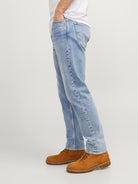 JACK & JONES Chris 920 Blue Denim Loose Fit Jeans BLUE DENIM flat front view