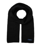 JACK & JONES DNA Knitted Men's Scarf Grey Melange Check model front view