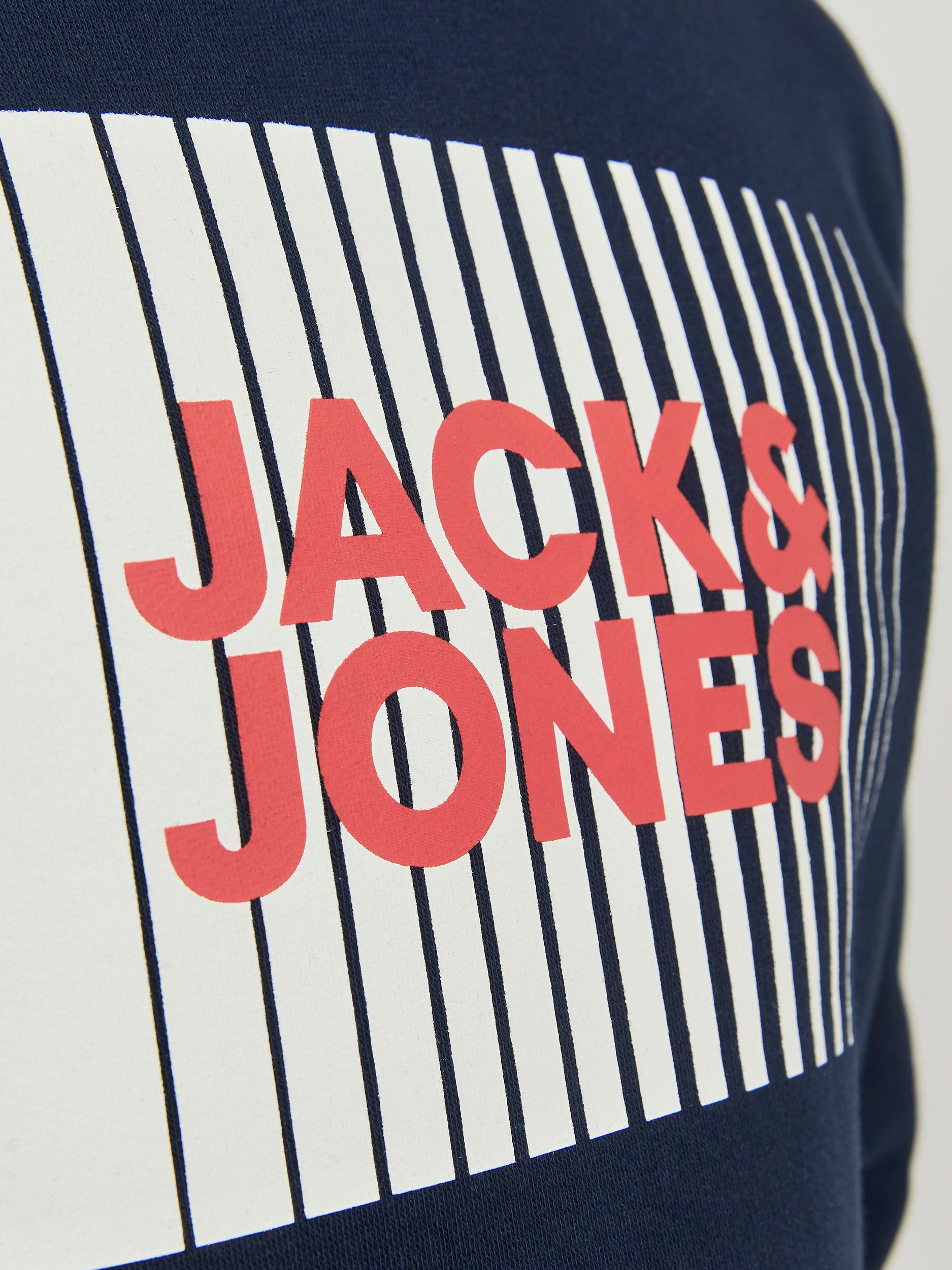 Jack Jones Youths Junior Corp Sweat Hood Navy Blazer side view