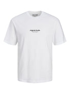 JACK JONES ORIGINALS Vesterbro Tee Short Sleeve Crew Neck-Bright White Bright White side view