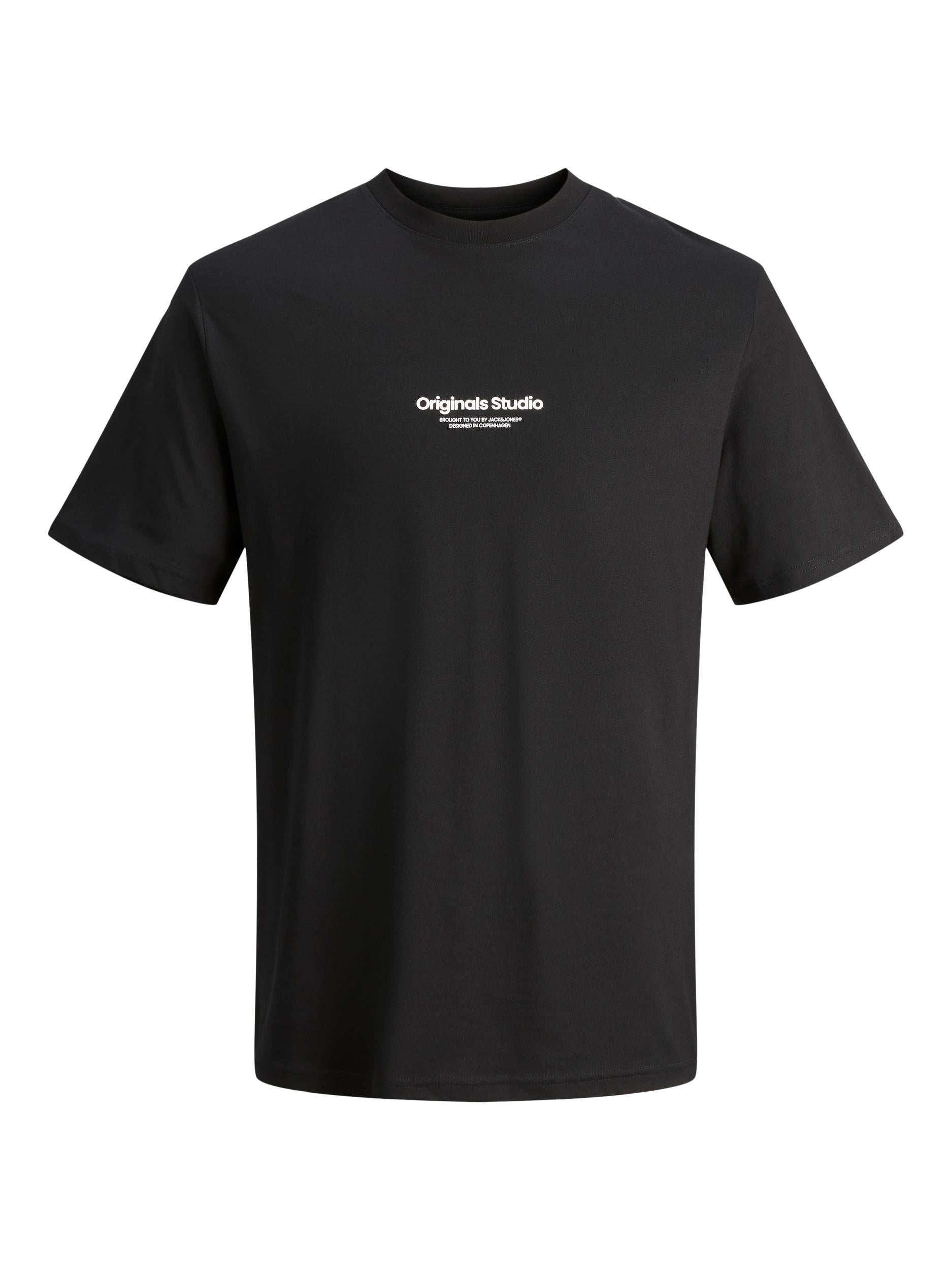 JACK JONES ORIGINALS Vesterbro Tee Short Sleeve Crew Neck-Black Black side view