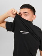 JACK JONES ORIGINALS Vesterbro Tee Short Sleeve Crew Neck-Black Black back view
