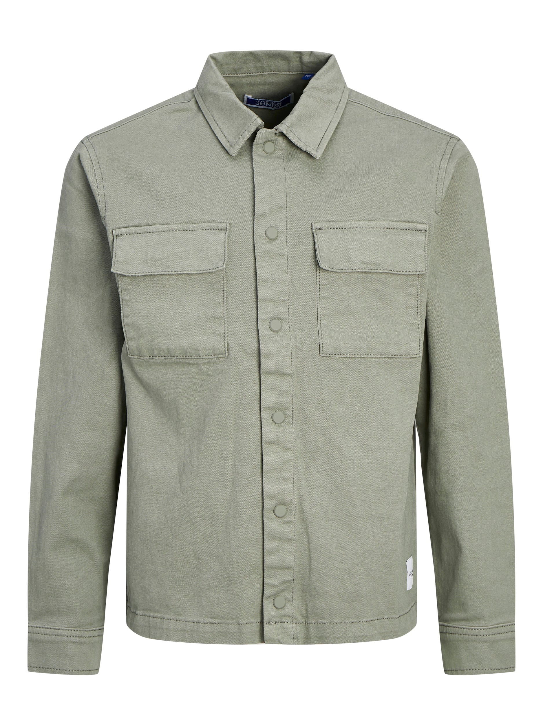Boy's Eon Overshirt Long Sleeve Junior-Agave Green-Front View
