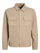 Jack Jones Youths Eon Overshirt Long Sleeve Junior-Crockery Crockery flat front view