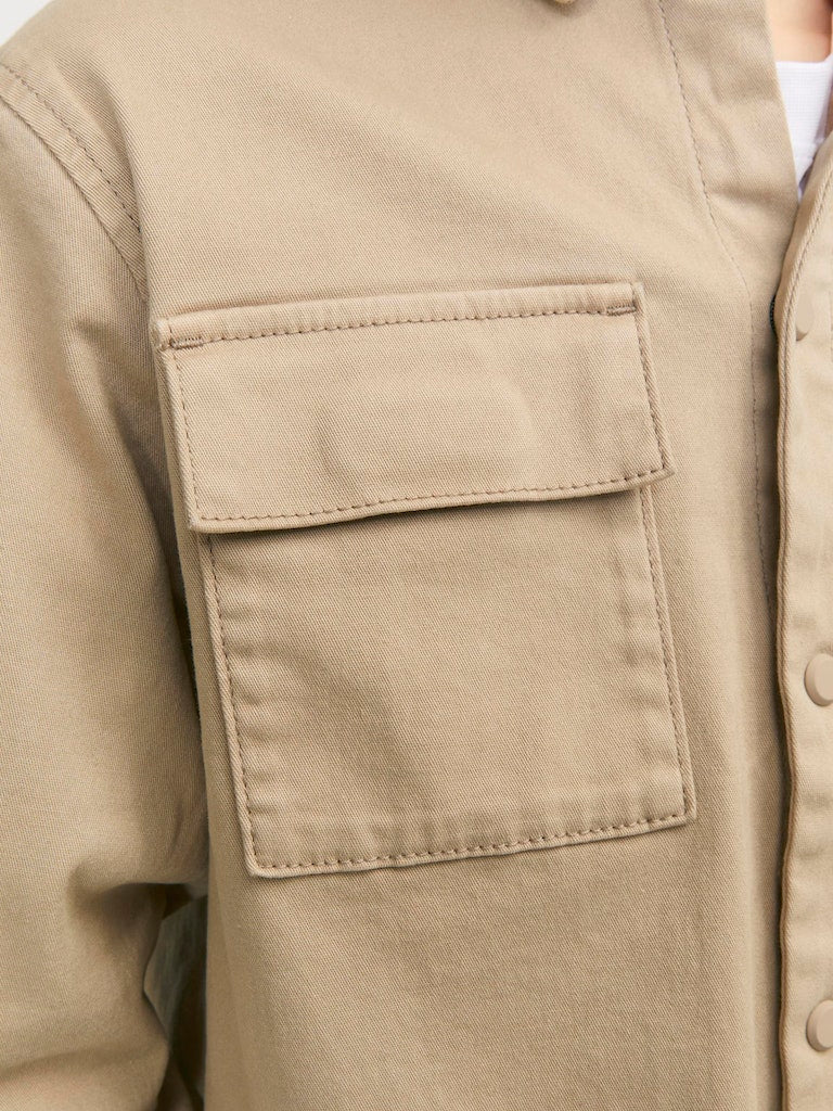 Boy's Eon Overshirt Long Sleeve Junior-Crockery-Chest Pocket View