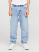 Jack Jones Youths Chris Junior 855 Relaxed Fit Blue Jeans BLUE front view