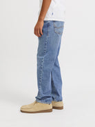 Jack Jones Youths Chris Junior 854 Relaxed Fit Blue Jeans BLUE back view