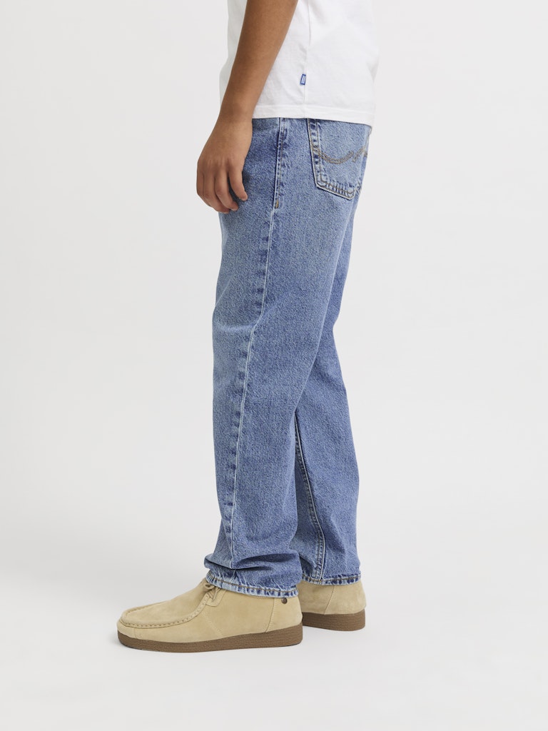 Jack Jones Youths Chris Junior 854 Relaxed Fit Blue Jeans BLUE back view