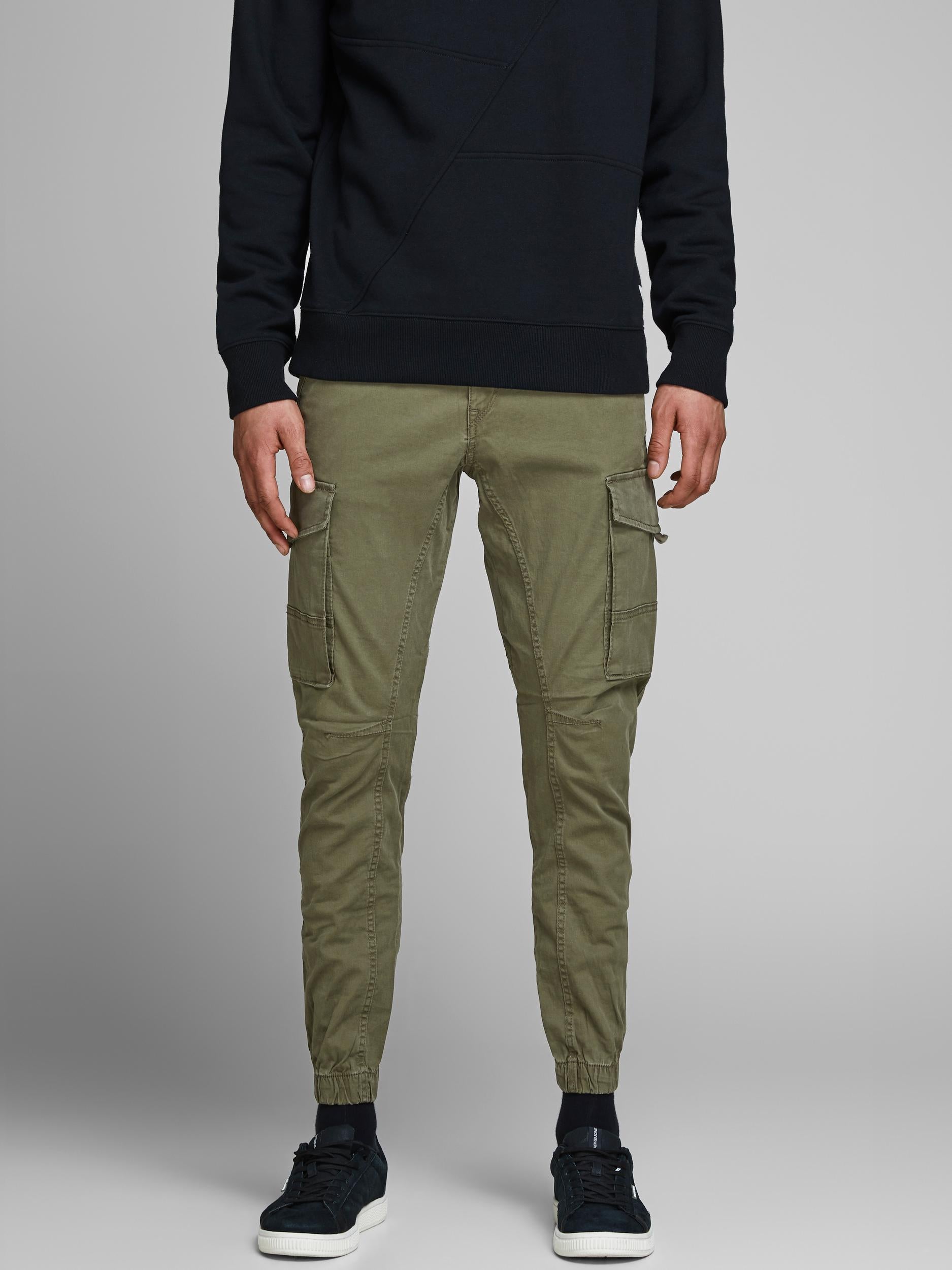 JACK & JONES Paul Flake Cargo Olive Night-Olive Night Olive Night front view
