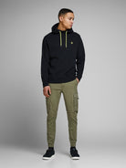 JACK & JONES Paul Flake Cargo Olive Night-Olive Night Olive Night model front view