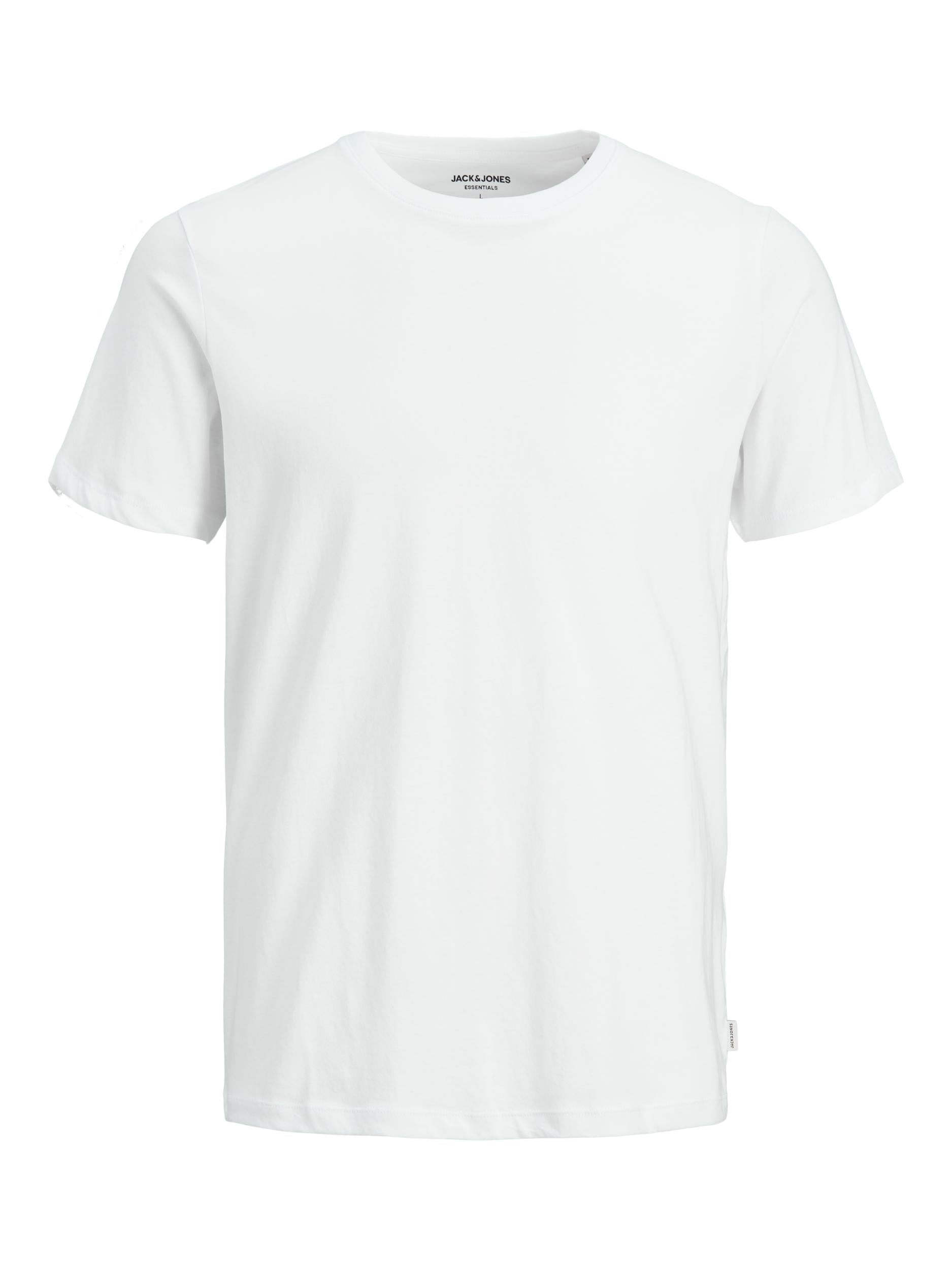 JACK & JONES Organic Basic Tee Short Sleeve O-Neck-White White flat front view