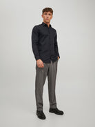 JACK & JONES Parker Black Shirt Black model front view