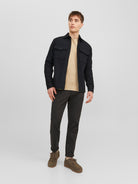 JACK & JONES Marco Fury Chino-Mulch Mulch model front view
