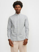 JACK JONES PREMIUM Brook Oxford Shirt Long Sleeve-Lily Pad Lily Pad front view