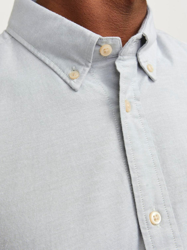 Brook Oxford Shirt Long Sleeve-Lily Pad-Collar detail