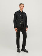 JACK & JONES Gingham Twill Dusty Olive Shirt Dusty Olive model front view