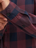 JACK & JONES Gingham Twill Port Royale Shirt Port Royale side view