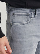 JACK & JONES Mike 811 Relaxed Tapered Fit Grey Denim Jeans GREY DENIM side view