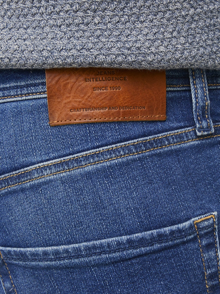 JACK & JONES Clark 378 Straight Leg Blue Denim Jeans BLUE DENIM side view