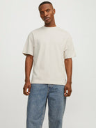 JACK & JONES Urban Edge Tee Short Sleeve O-Neck-Moonbeam Moonbeam front view