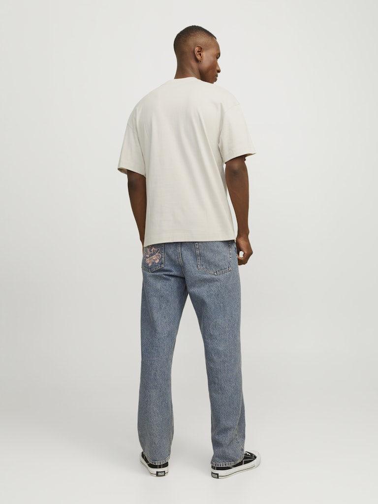 Men's Urban Edge Tee Short Sleeve O-Neck-Moonbeam-Model Back View