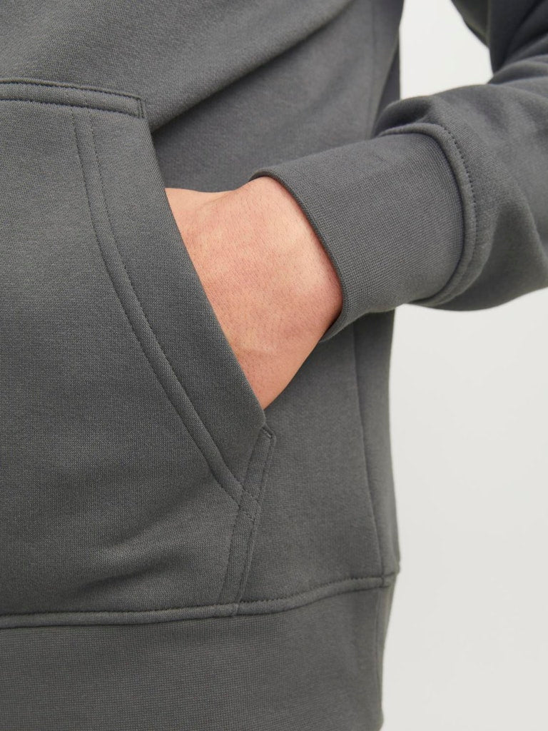 Vesterbro Sweat Hood-Iron Gate-Front pocket view