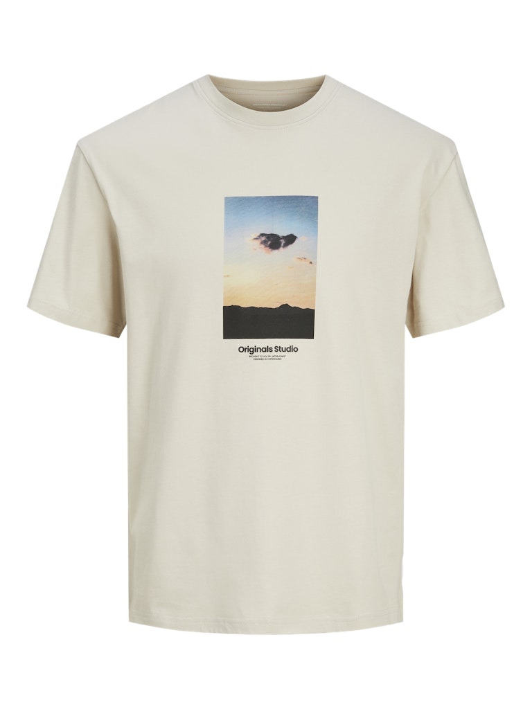 Vesterbro Picture Tee Short Sleeve Crew Neck-Moonbeam