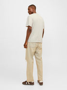 Men's Vesterbro Picture Tee Short Sleeve Crew Neck-Moonbeam-Model Back View