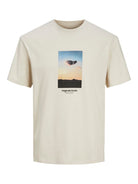 JACK JONES ORIGINALS Vesterbro Picture Tee Short Sleeve Crew Neck-Black Bright White view 12