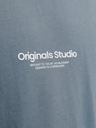 JACK JONES ORIGINALS Vesterbro Tee Short Sleeve Crew Neck-Stormy Weather Stormy Weather back view