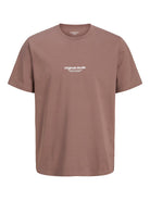 JACK JONES ORIGINALS Vesterbro Tee Short Sleeve Crew Neck-Deep Taupe Deep Taupe side view