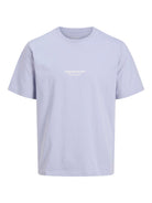 JACK JONES ORIGINALS Vesterbro Tee Short Sleeve Crew Neck-Cosmic Sky Cosmic Sky flat front view